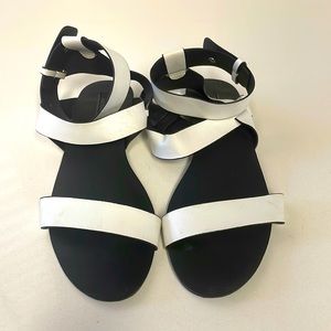 Sold! White strappy ankle sandals